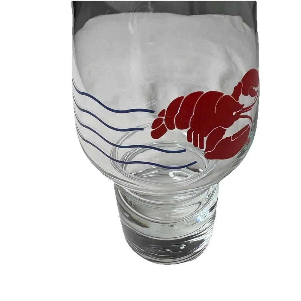 Vtg Red Lobster Seafood Restaurant 14 Oz Hurricane Drink Glass Beer Cocktail